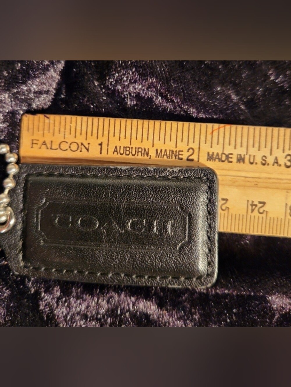 Coach Black Leather Hang Tag - Picture 4 of 4